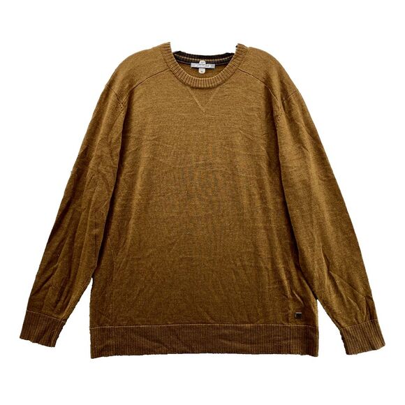 Smartwool Sweater Men's XL Brown Wool Blend Pullover Preppy Golf Corpcore Travel - Picture 1 of 9